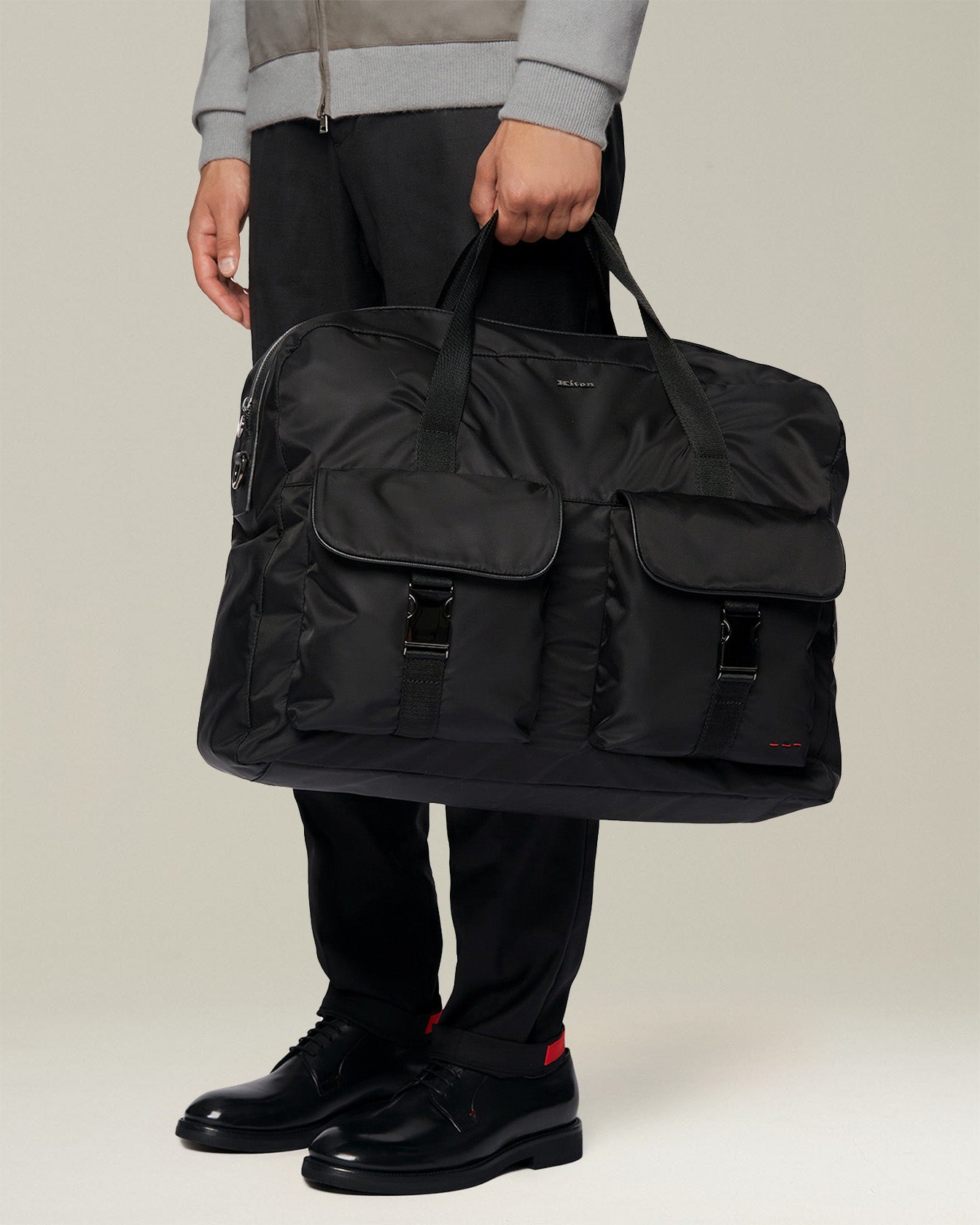 Kiton Cartella Aktentasche Leder 50x34x23 schwarz