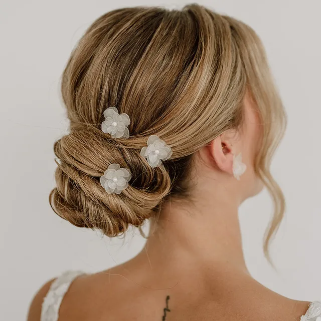Perlenbräute Carry Haarschmuck Blüten Gold 3er-Set