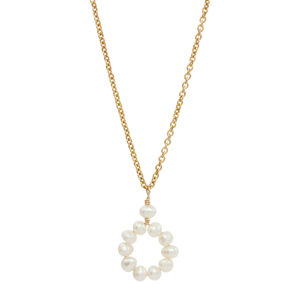 Juvelan Circle of Love Halskette Silber 40-45 cm Perlen