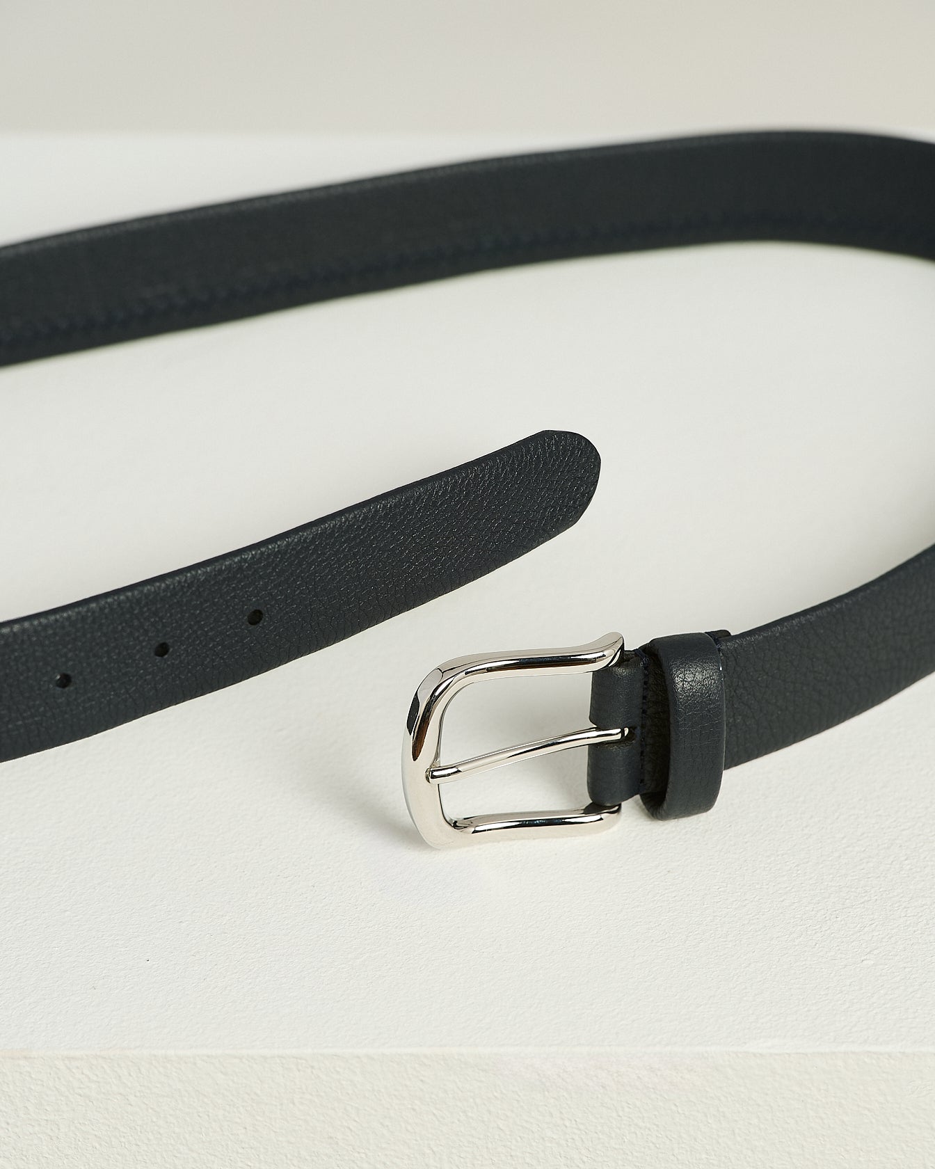 Kiton Belts Blue Calfskin Ledergürtel Blau Kalbsleder