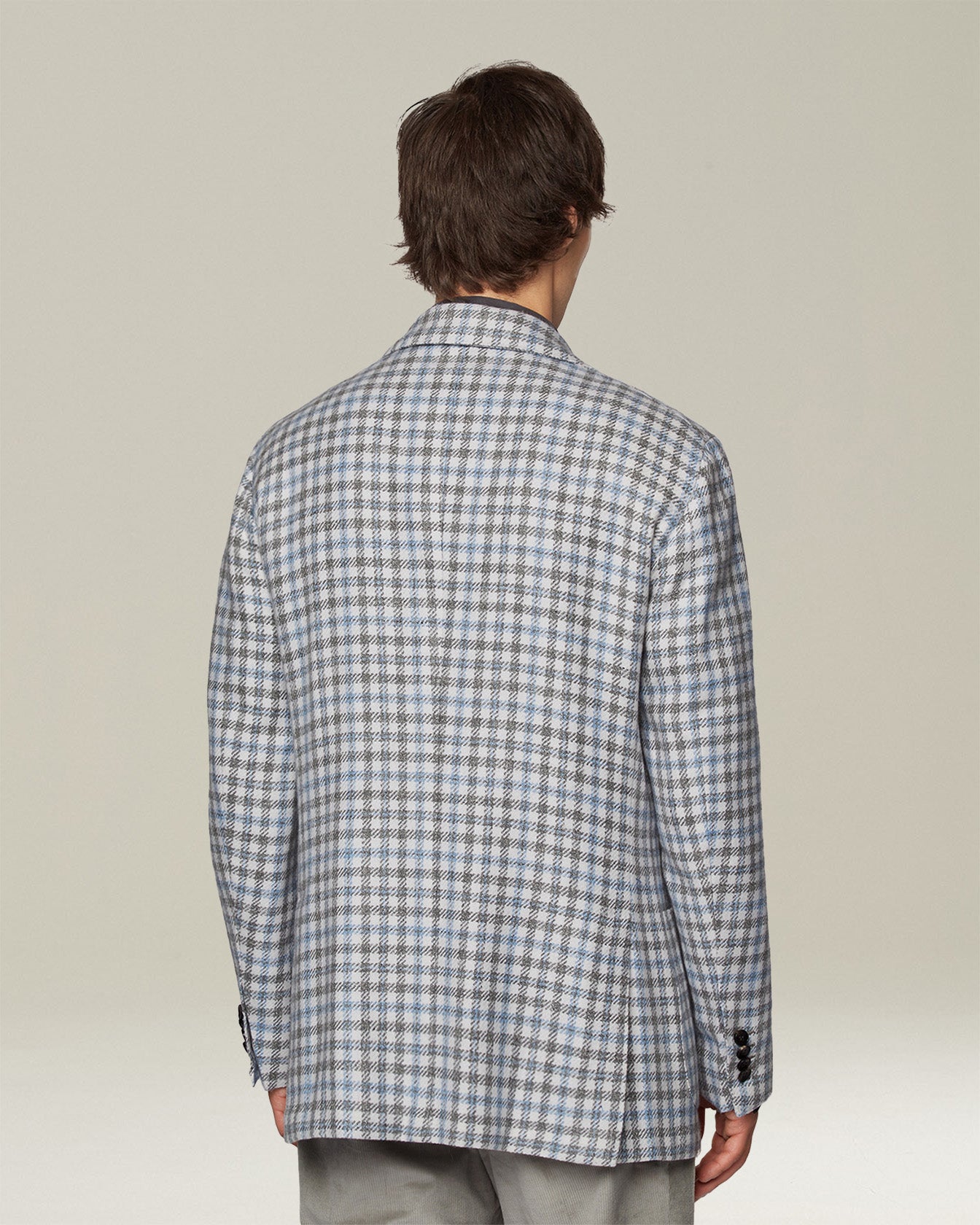 Kiton Blazer Quadri Kaschmir Blend Kariert Sakko
