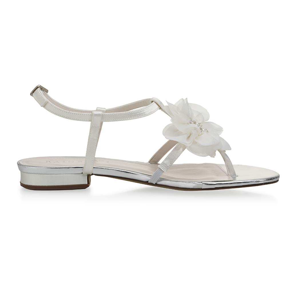 Rainbow Club Embellished Nila Riemchen Sandale Ivory 39 Flach