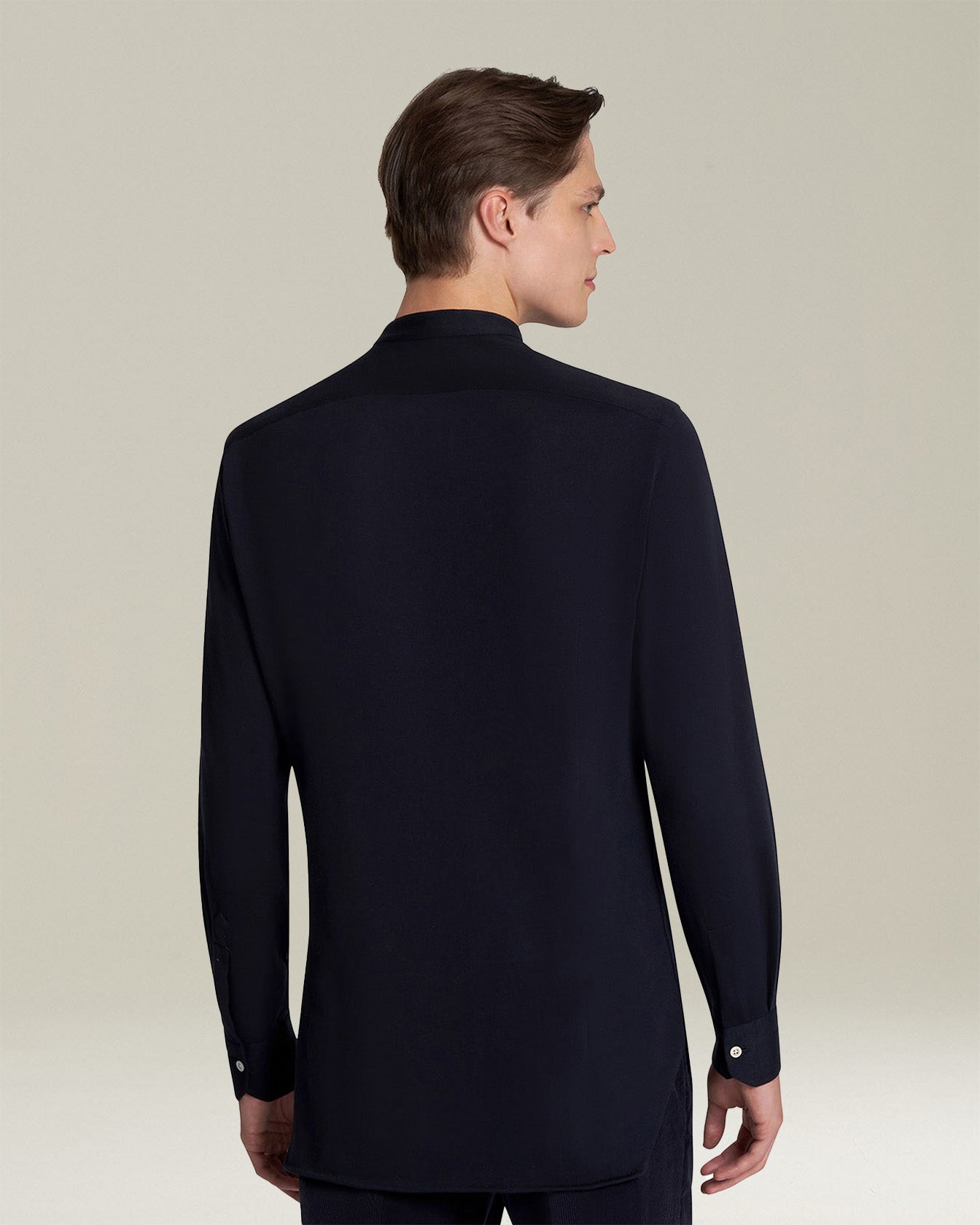 Kiton Shirts Hemd Baumwolle-Kaschmir Dunkelblau Gr. 40