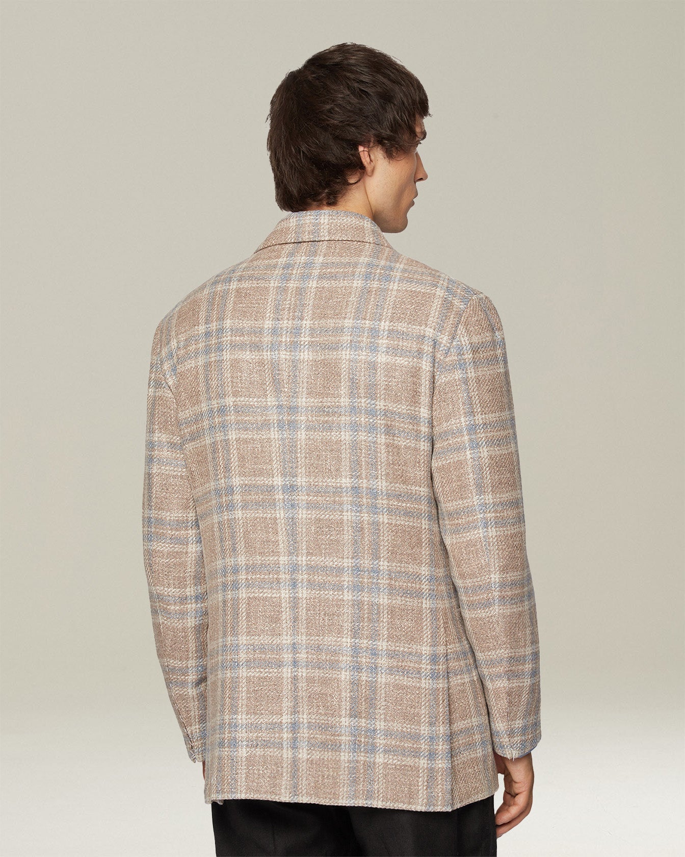 Kiton Jackets Karo Sakko Cashmere-Mix einreihig Blazer