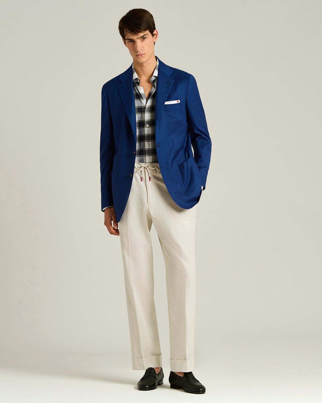 Kiton Beige Cotton Trousers Hose beige Baumwolle Gr 46-58