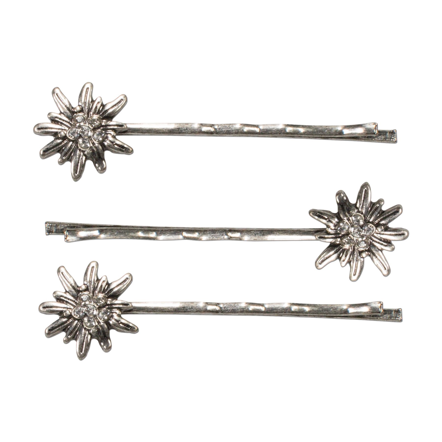 Alpenflüstern DAHEIM ADV098 Haarklammern Edelweiss 3er
