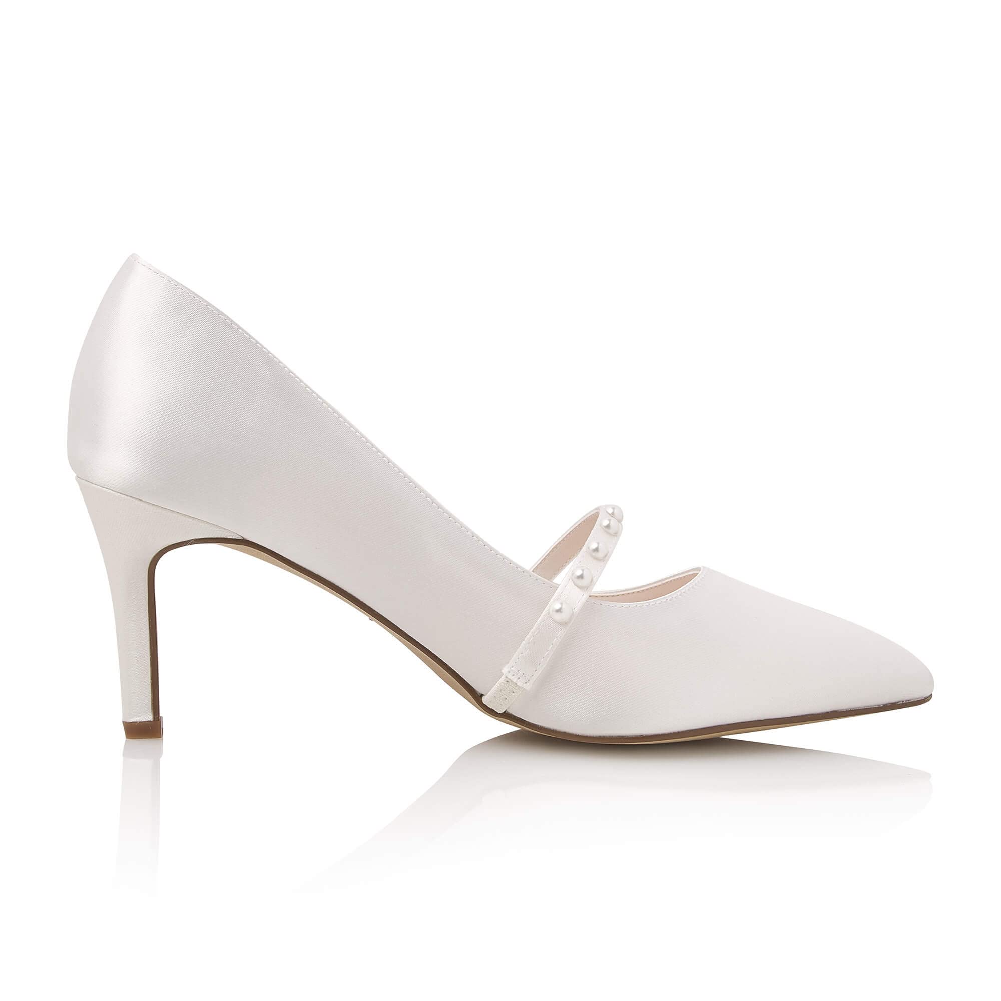 Rainbow Club Essentials Kapri Brautschuhe Ivory Satin 6,5 cm
