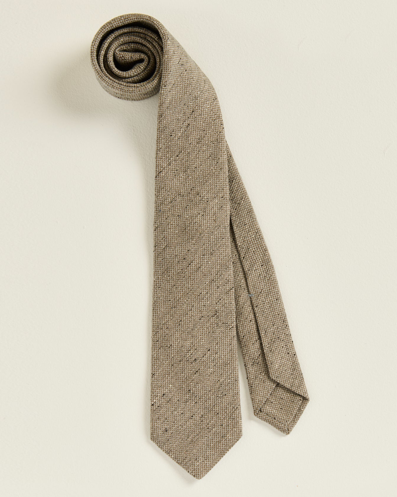 Kiton Ties Beige Wollkrawatte 148 cm gemustert