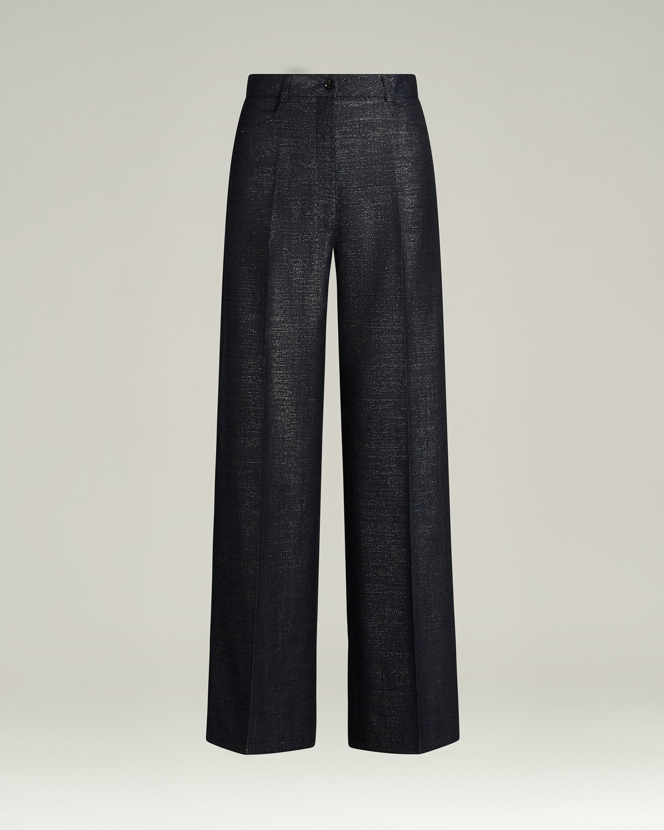 Kiton Stoffhose Wolle blau weit mit Bügelfalte Gr. 40