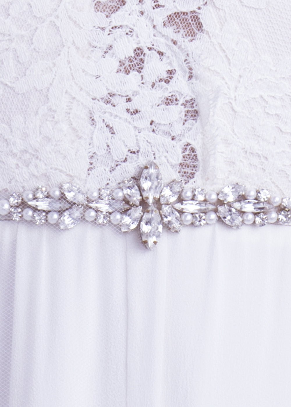 Elizabeth Bower Deco Estate Gürtel Braut-Schärpe Kristall Satin
