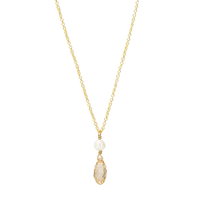 Juvelan Halsketten Golden Cupid Halskette Gold 40-45cm Perle