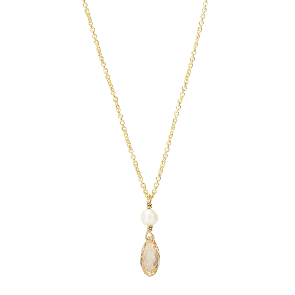Juvelan Halsketten Golden Cupid Halskette Gold 40-45cm Perle