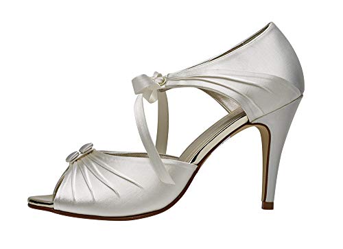 Rainbow Club Nancy Peep-Toe Brautschuhe Ivory Gr.35,5