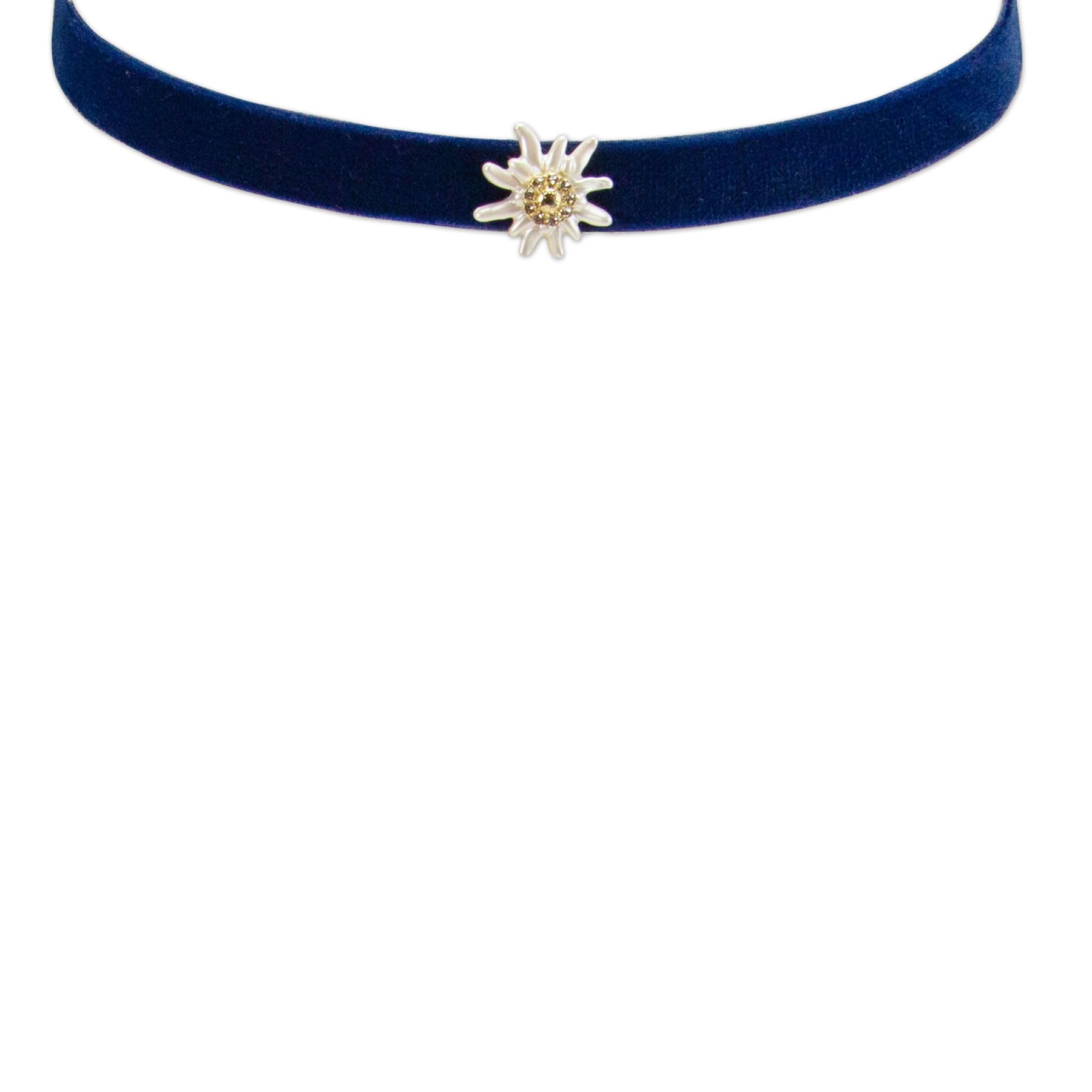 Alpenflüstern DAHEIM Greta DHK330 Samtkropfband blau mini