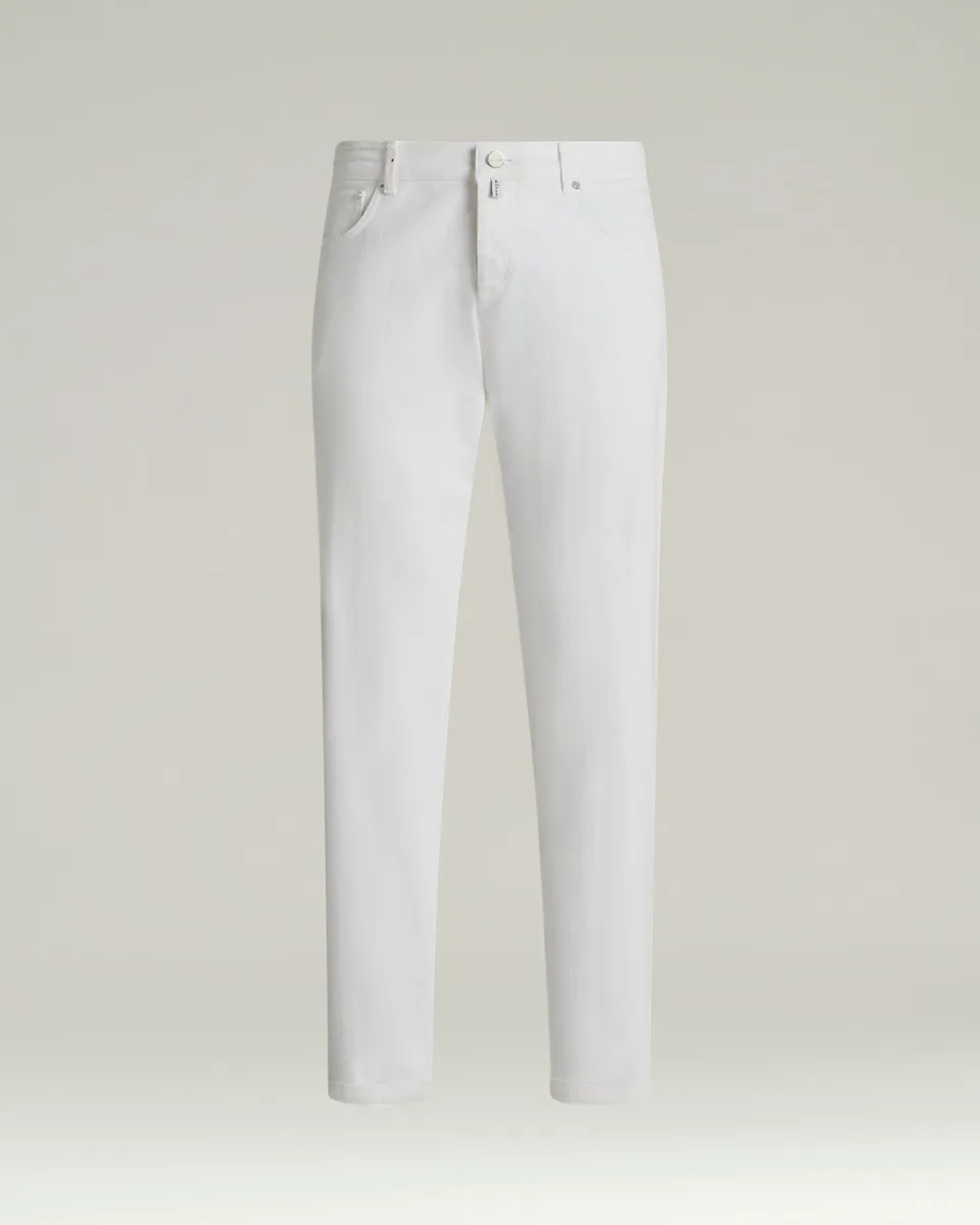 Kiton Jeans White Stretch Five-Pocket Hose Gr. 32