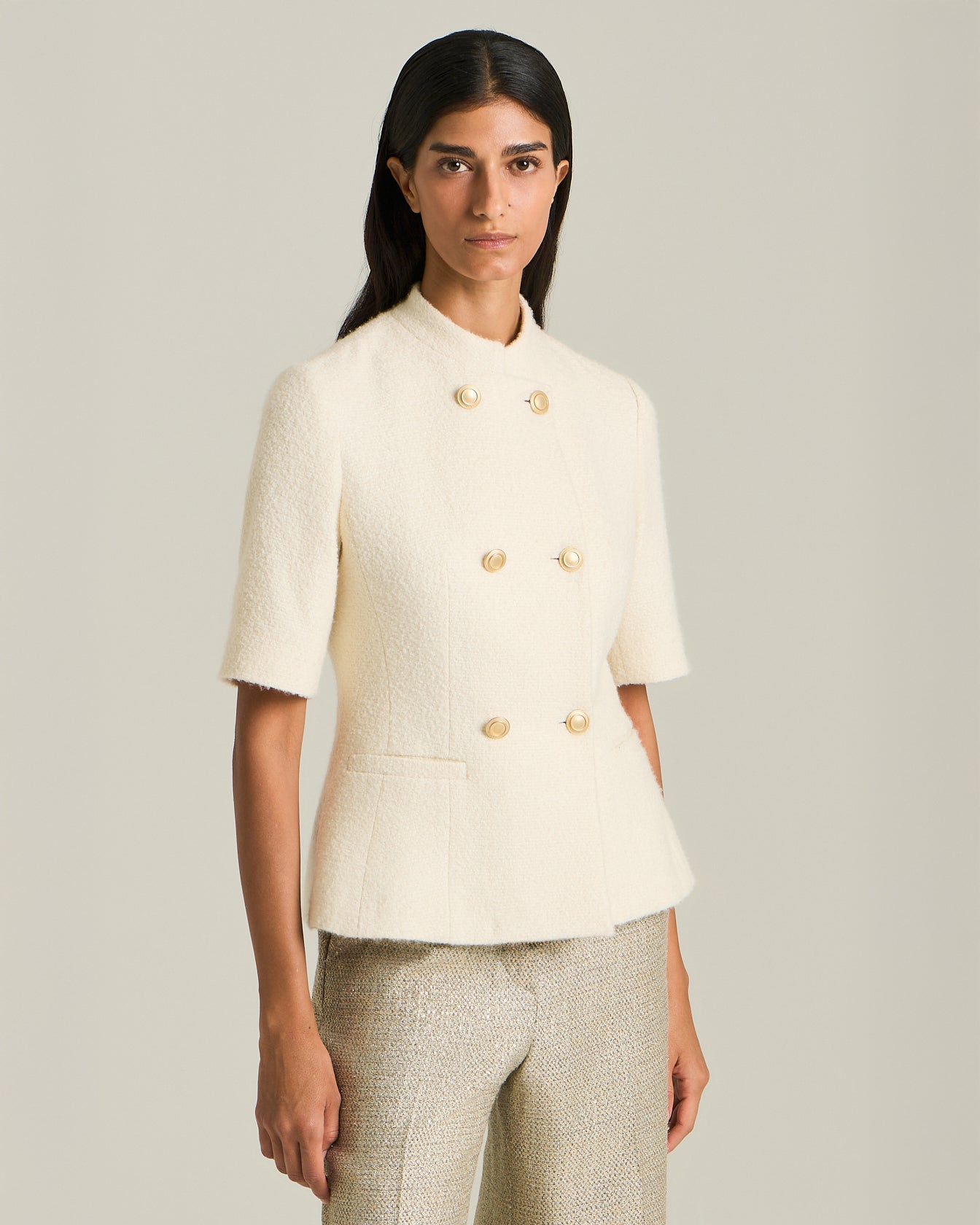 Kiton Double-Breasted Blazer Kaschmir Seide Gr.44