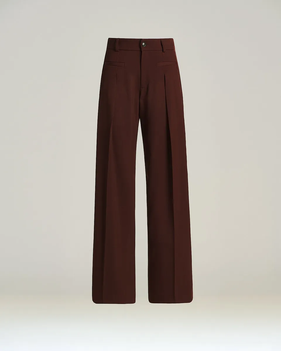 Kiton Bordeaux Tailored Wool Silk Hose bordeaux