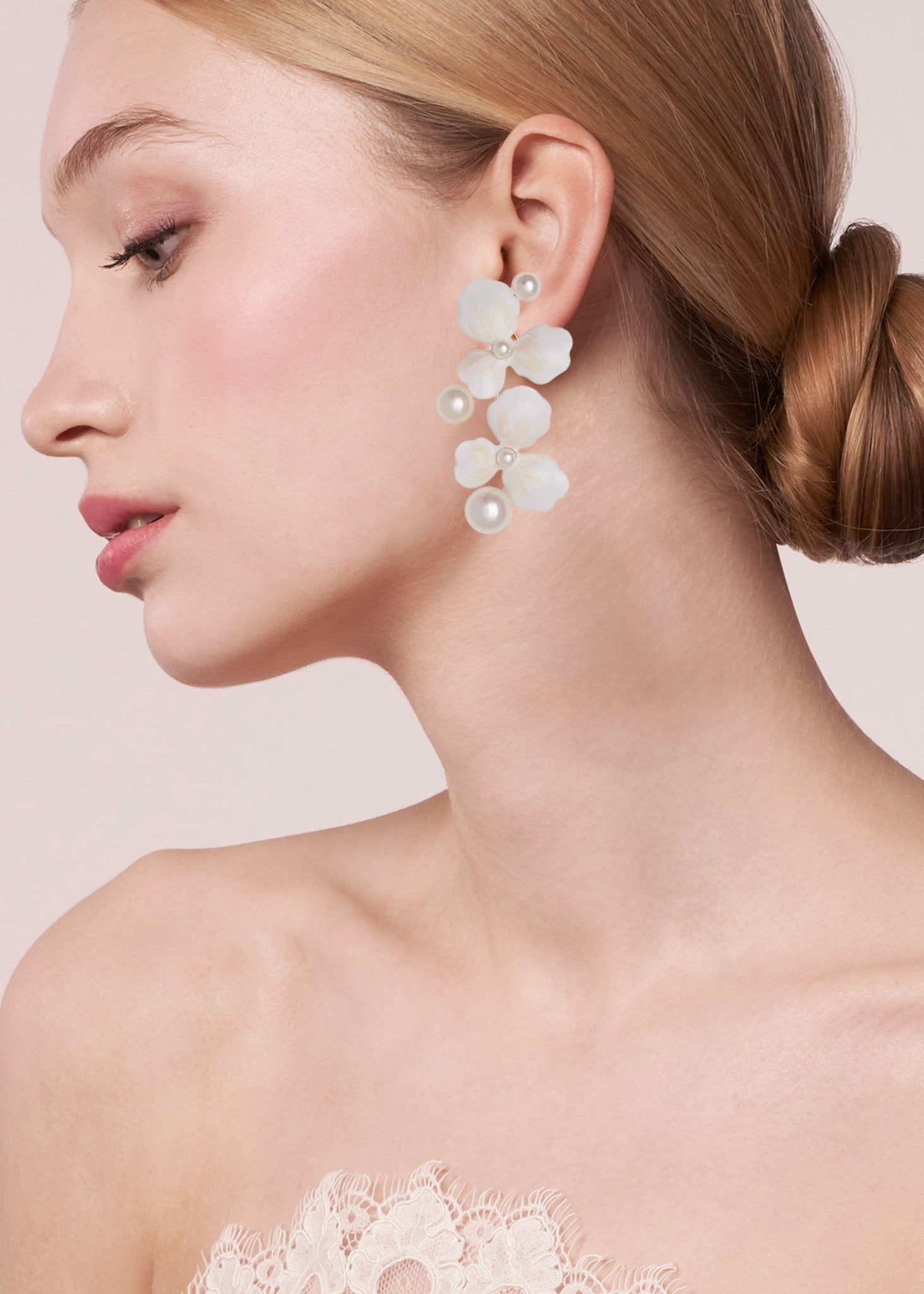 Elizabeth Bower Orchid Blush Pearl Ohrringe Gold