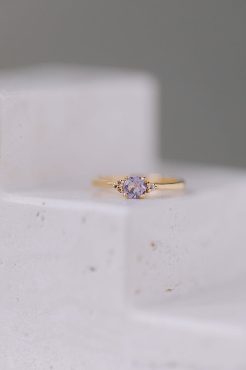 Juvelan Vienna Ring Amethyst Silber Weißtopas