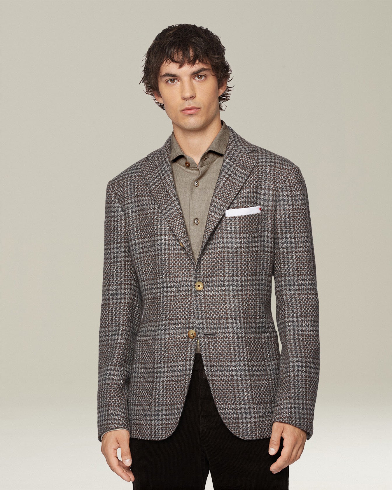 Kiton Jackets Principe di Galles Blazer Kaschmir Wolle