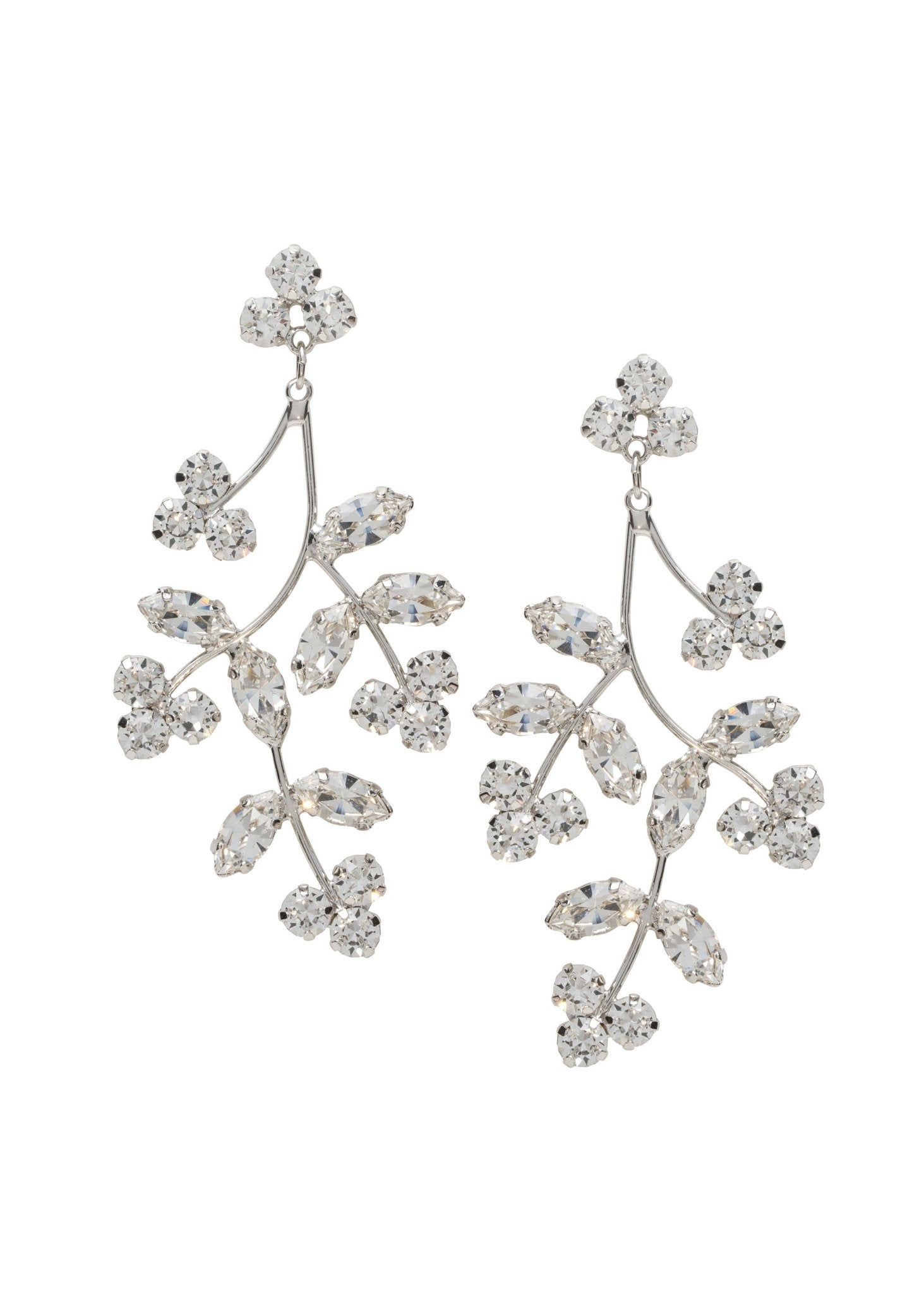 Elizabeth Bower Statement Crystal Triplet Cluster Ohrringe Post Rhodium