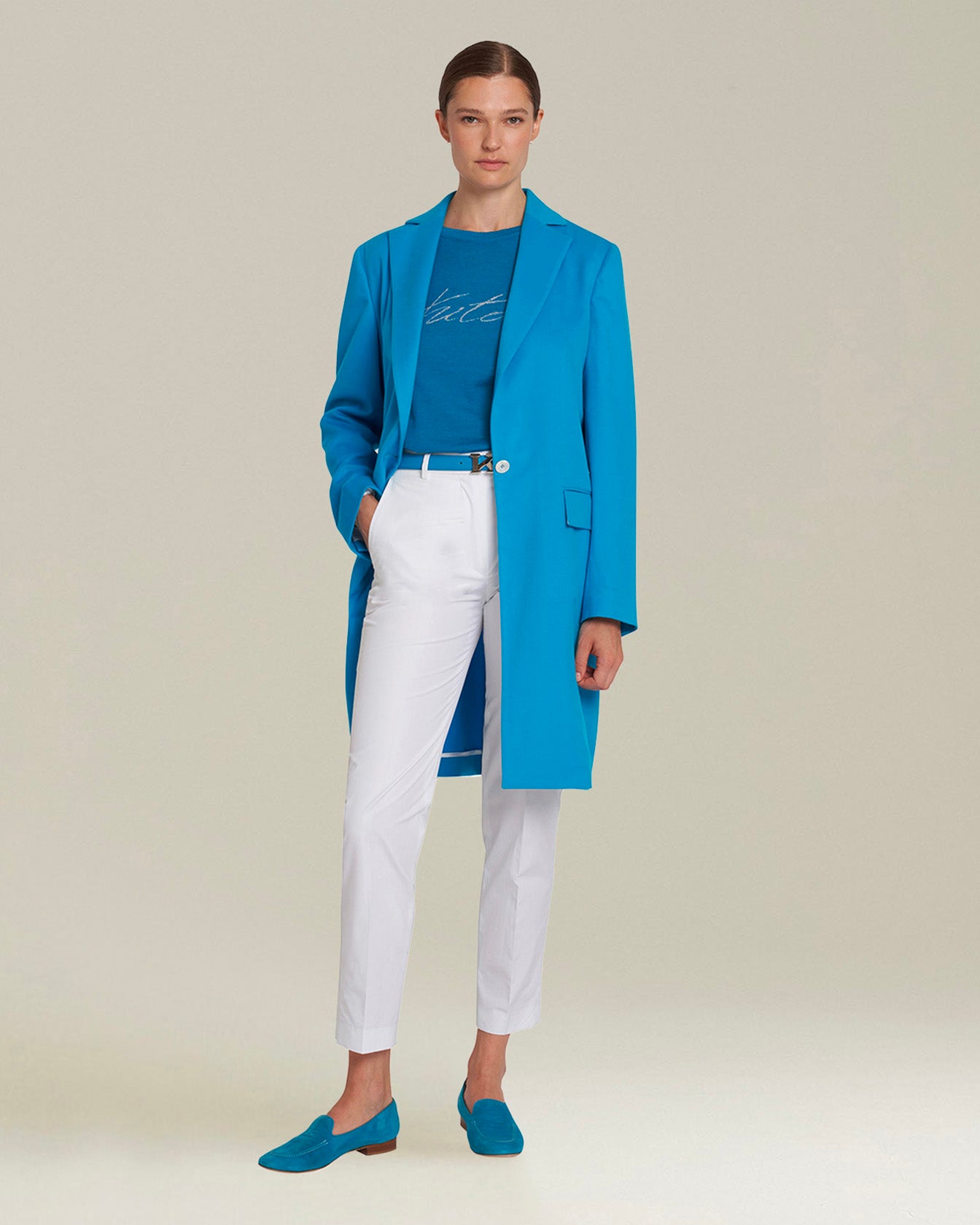 Kiton Trousers Baumwollhose Weiß Zigarettenschnitt