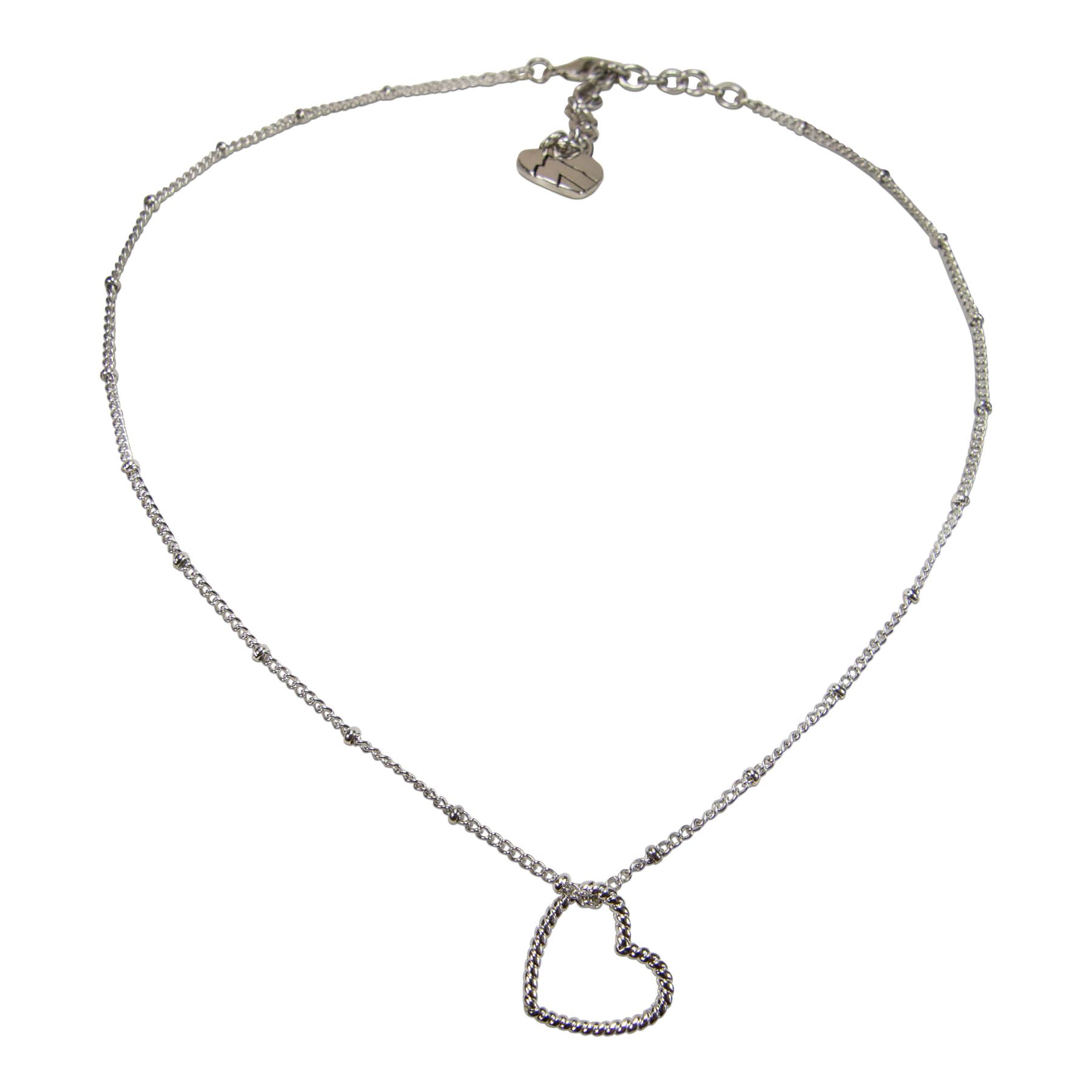 Alpenflüstern DAHEIM DHK341 Trachtenkette silber Herz Twist