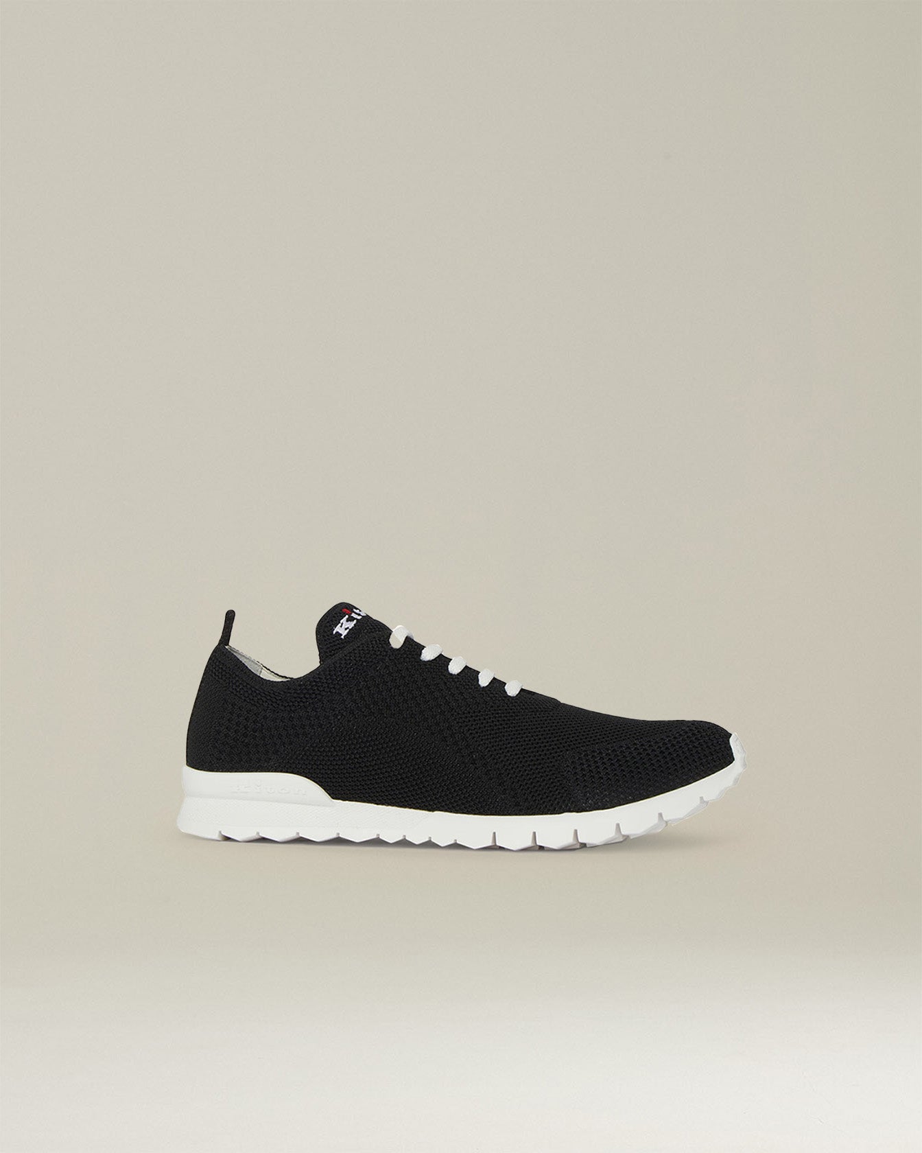 Kiton Black Stretch-Knit Fits Sneakers Schwarz Gr. 42