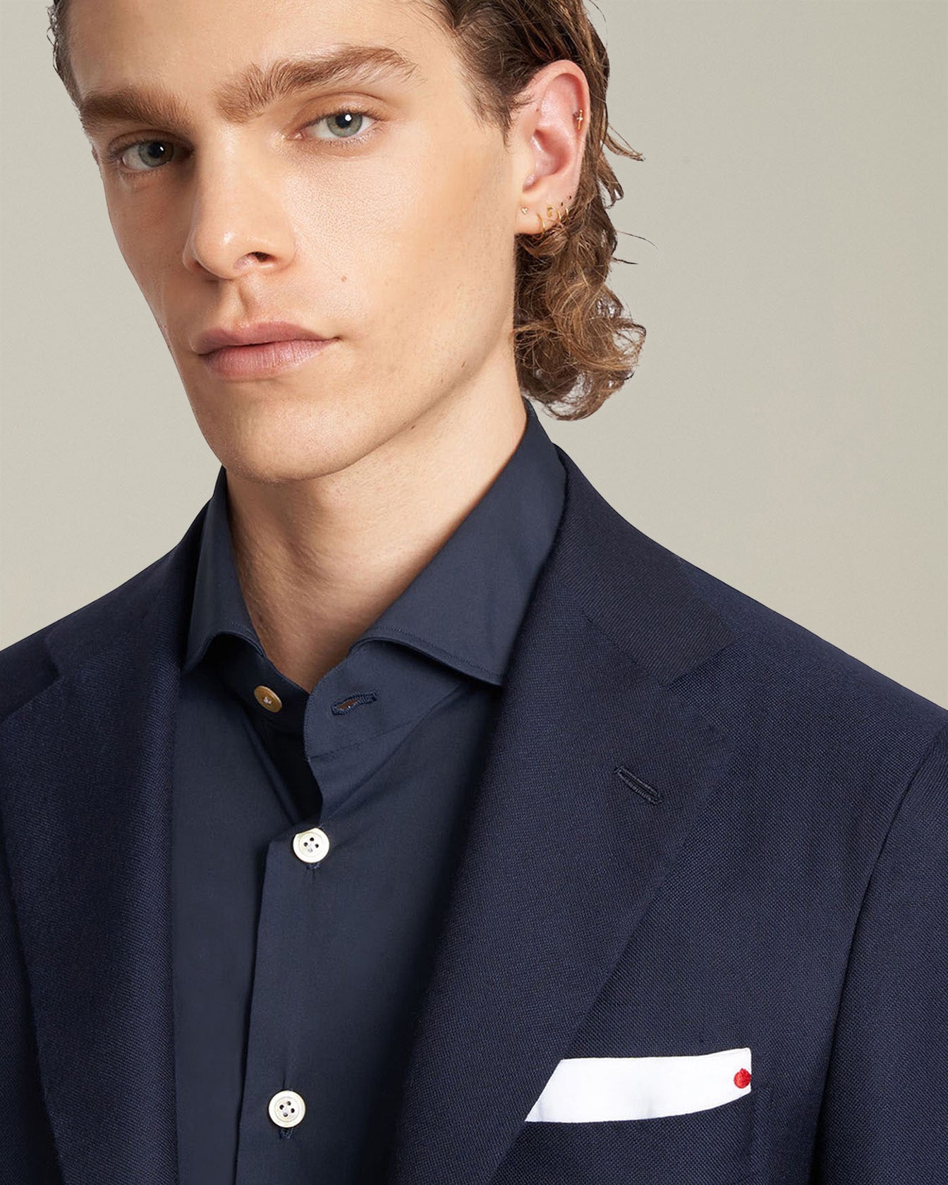 Kiton Jackets Jacket Cashmere Sakko Marineblau Kaschmir