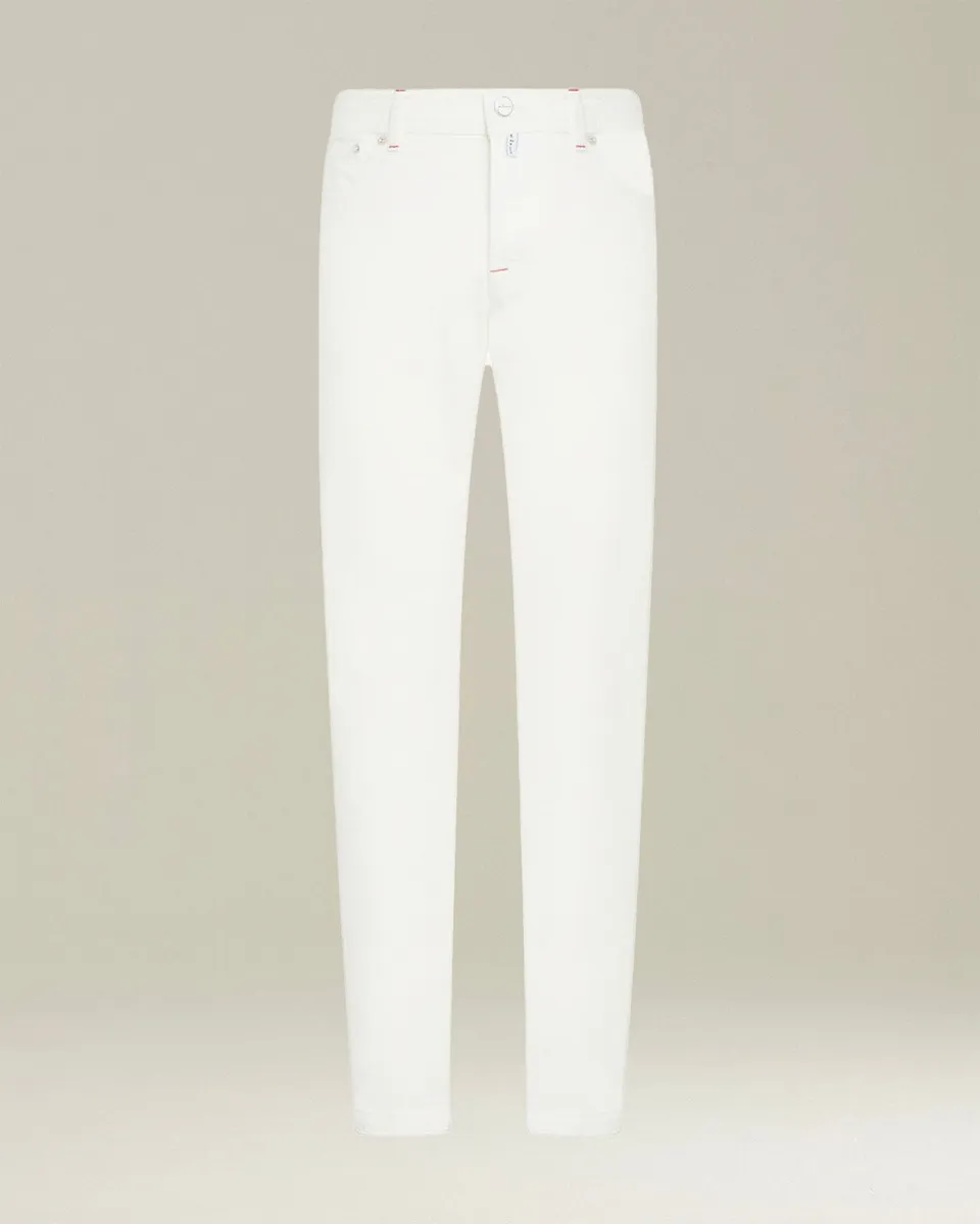 Kiton Jeans Slim Panna Bio-Baumwolle Größe 50