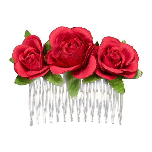 Alpenflüstern DAHEIM ADV101 Haarkamm rot Rosen 7 cm