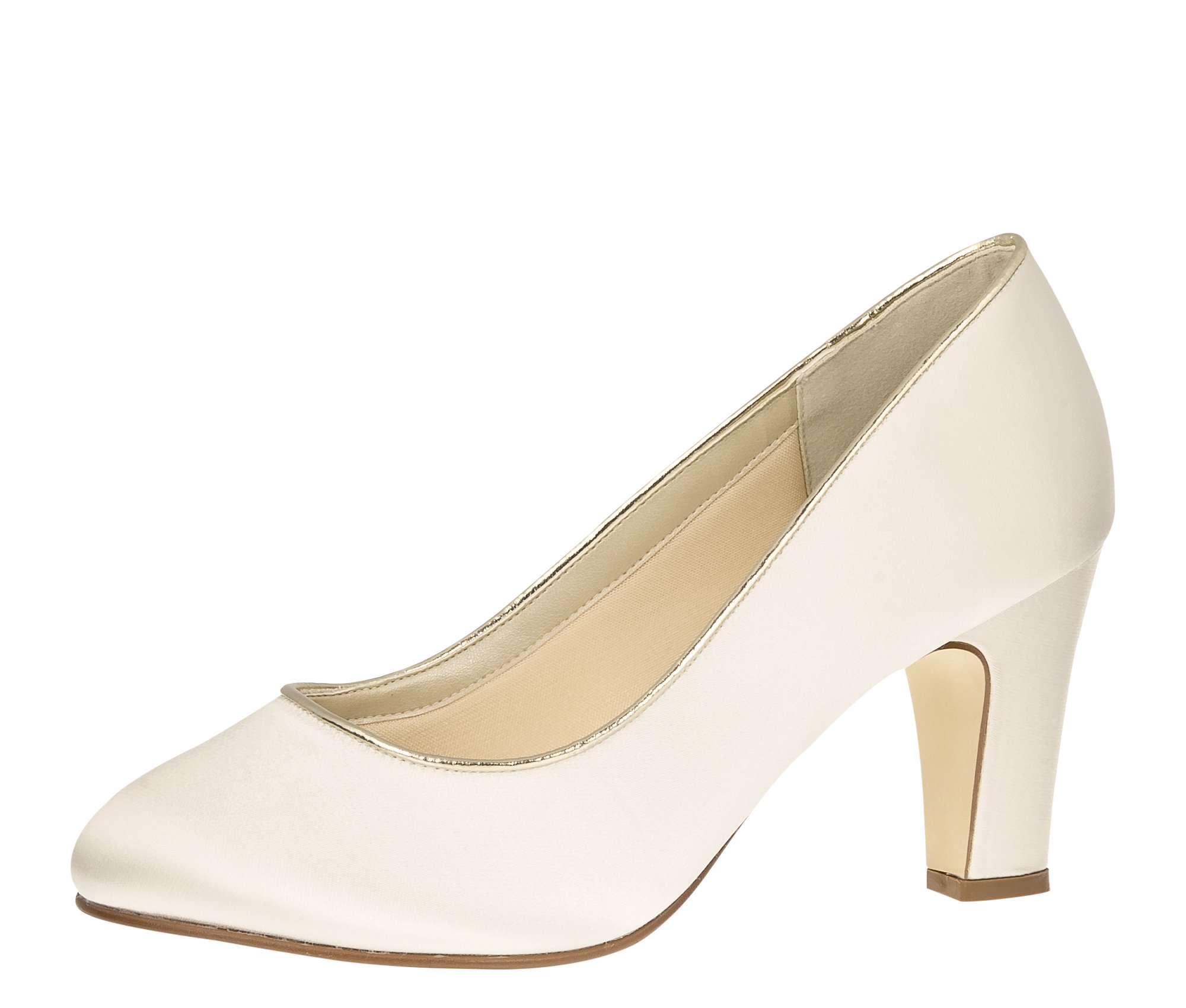 Rainbow Club Wide Fit Hailey Pumps Ivory-Satin 8 cm Absatz