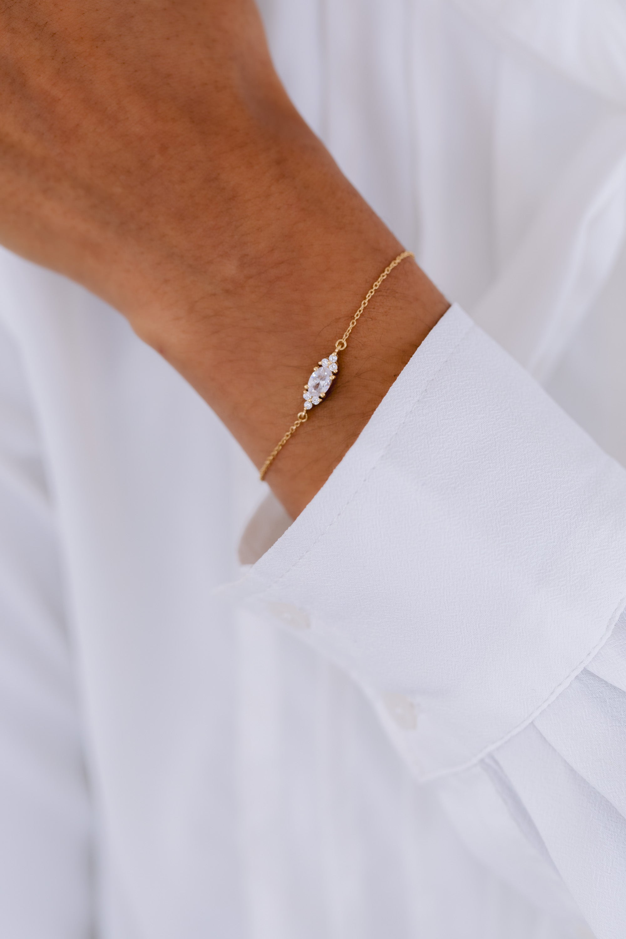Juvelan Dazzling Beauty Armband Silber Zirkonia 15 cm