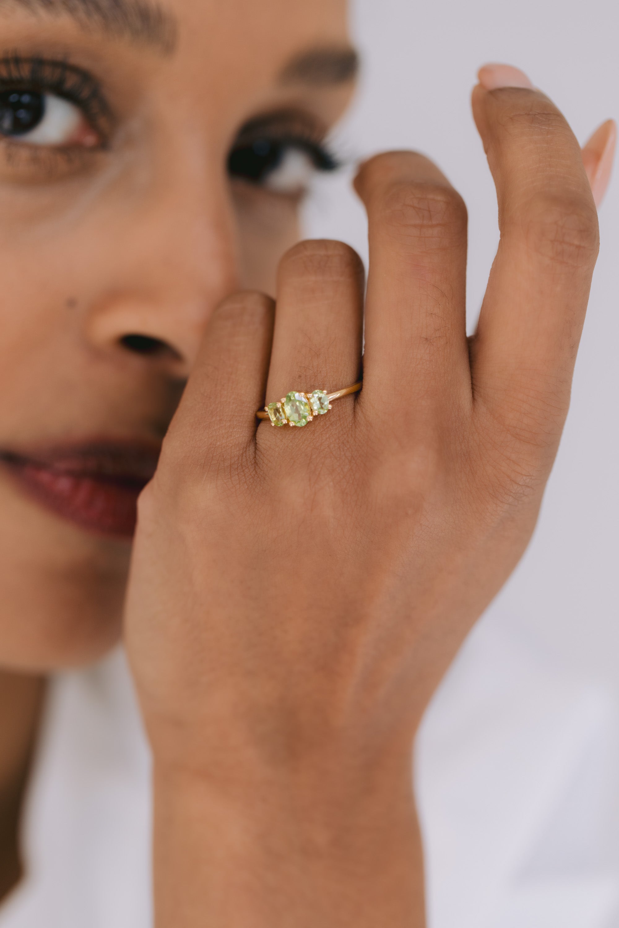 Juvelan Dublin Ring Silber Peridot Größe 50