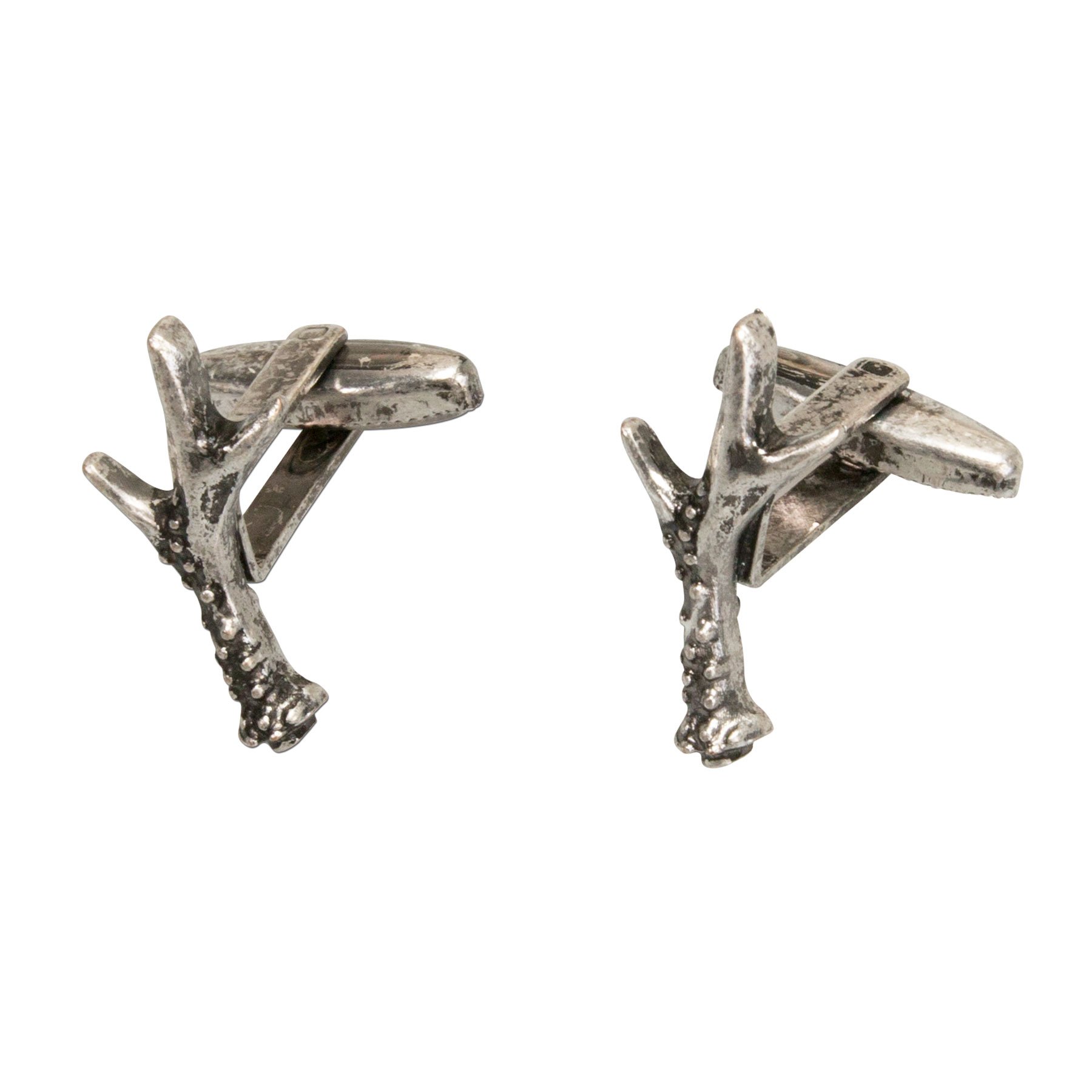 Alpenflüstern DAHEIM API053 Manschettenknöpfe Horn antik-silber