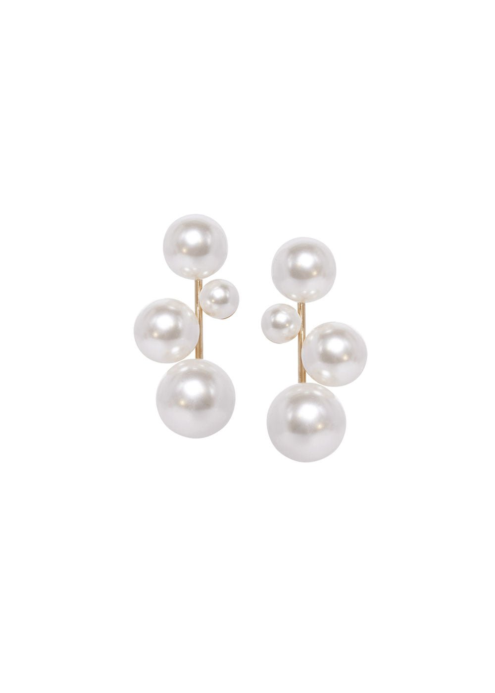 Elizabeth Bower Bubble Pearl Ohrstecker Rhodium Perlen