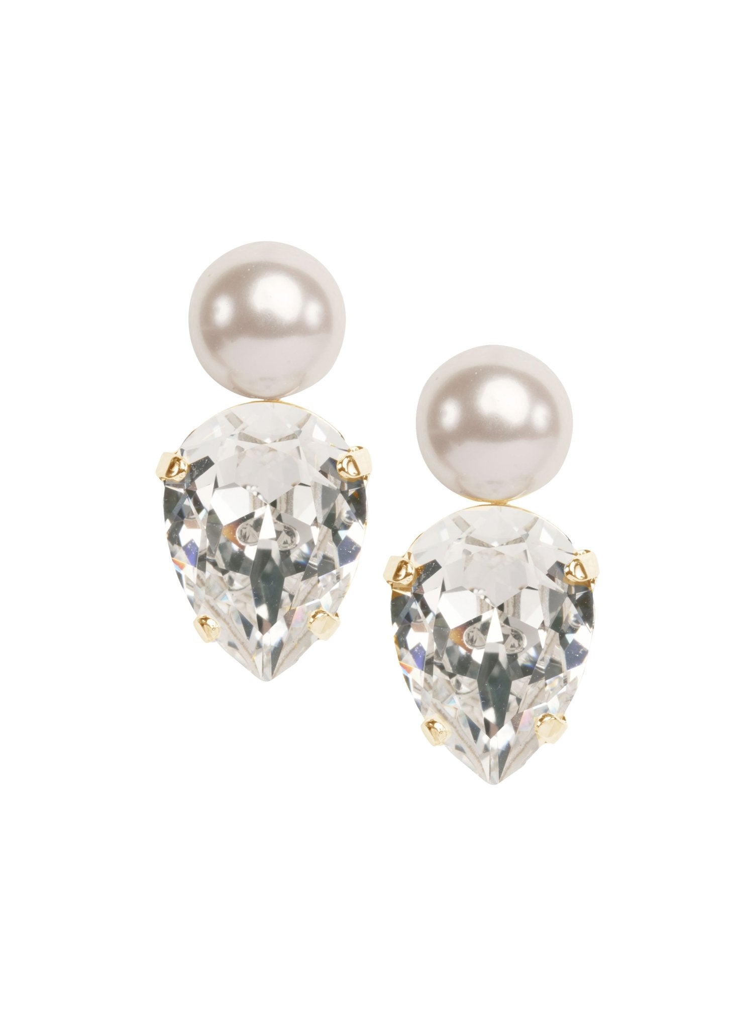 Elizabeth Bower Dublet Perlenohrstecker Rhodium 28mm