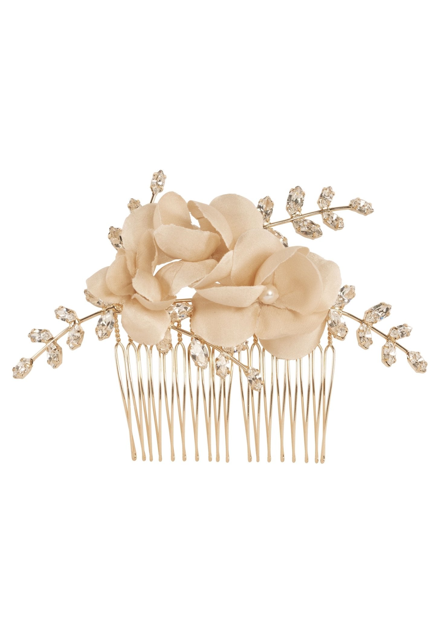 Elizabeth Bower Artemis Organna Haarkamm Rhodium Ivory