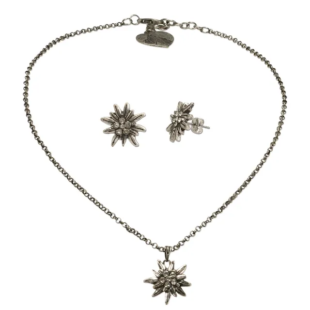 Alpenflüstern DAHEIM SET031 Trachtenschmuck-Set antik-silber