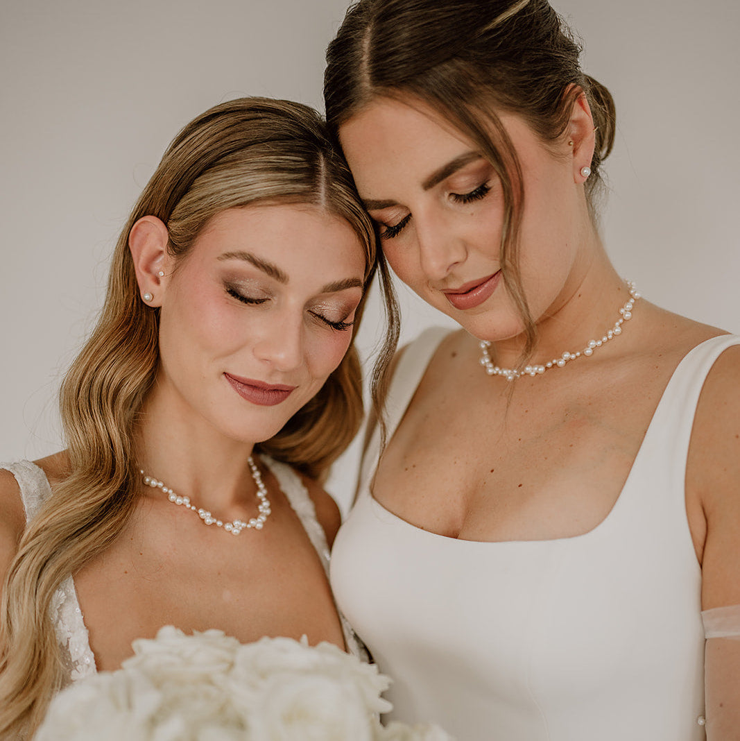 Perlenbräute Perla 6mm Perlenstecker Gold Brautschmuck Hochzeit