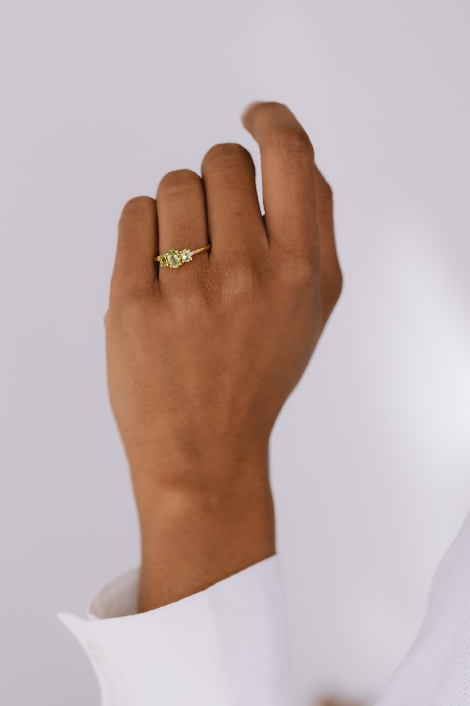 Juvelan Dublin Ring Silber Peridot Größe 50
