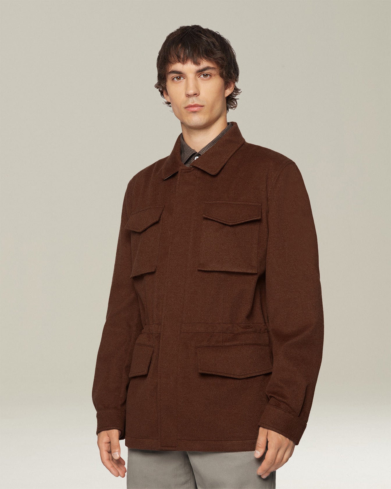 Kiton Beaver Utility Jacke Herren Kaschmir Gr.52 Taschen