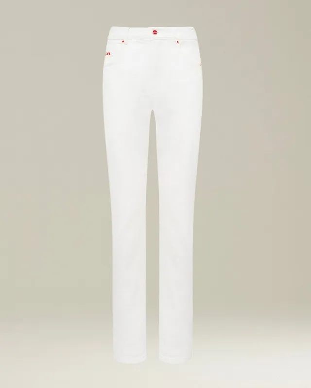 Kiton Trousers Cotton Jeans Hose Weiß Größe 46