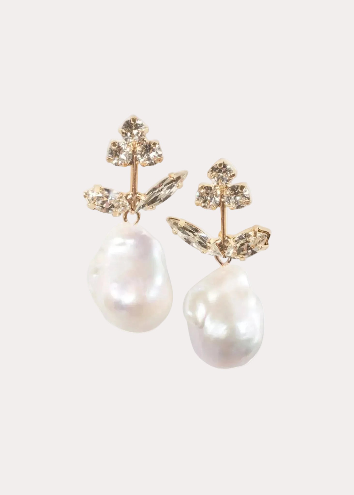 Elizabeth Bower Baroque Bud Tropfen Ohrringe Gold Stecker