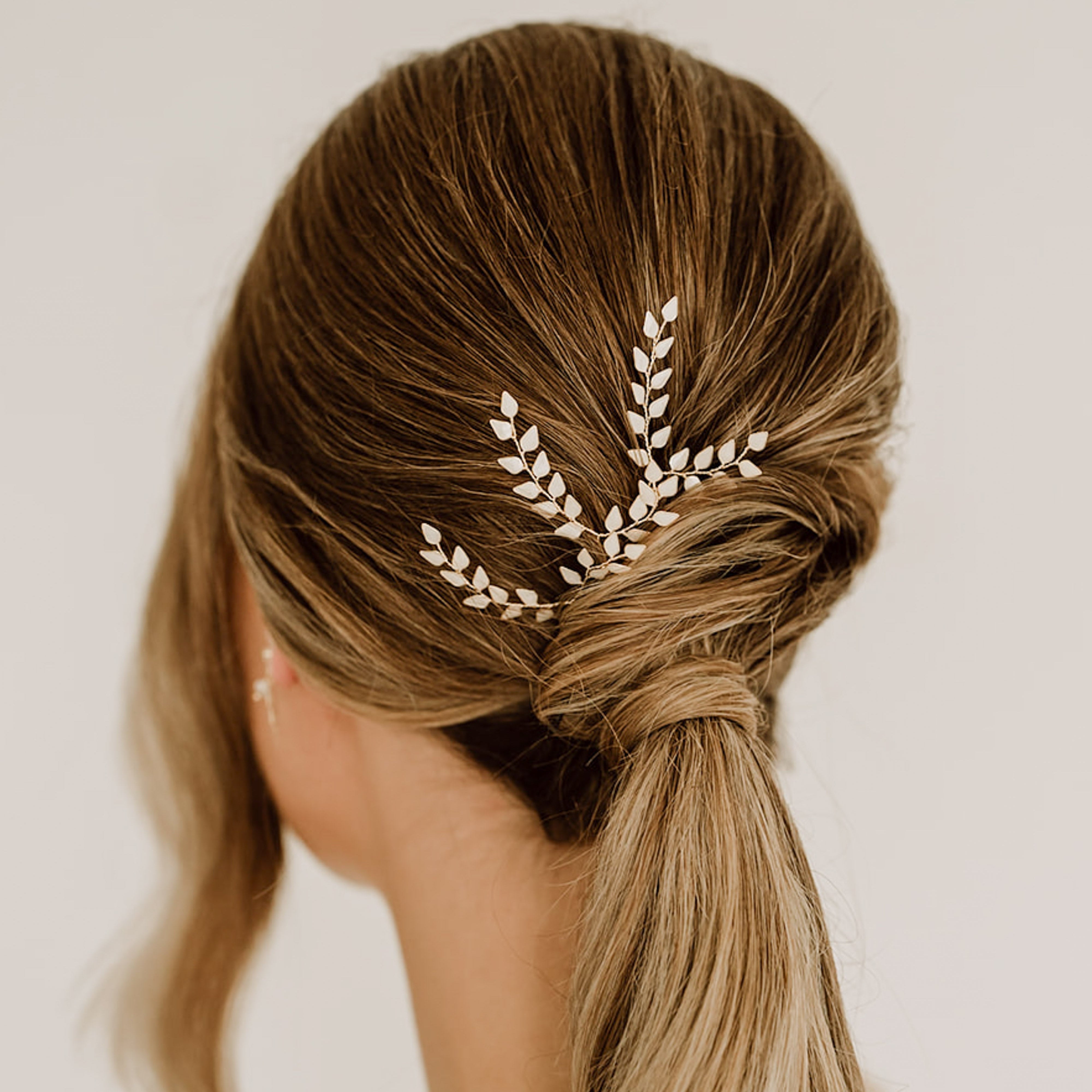 Perlenbräute Haarschmuck Lana Haarnadeln Gold 3er Set Perlen