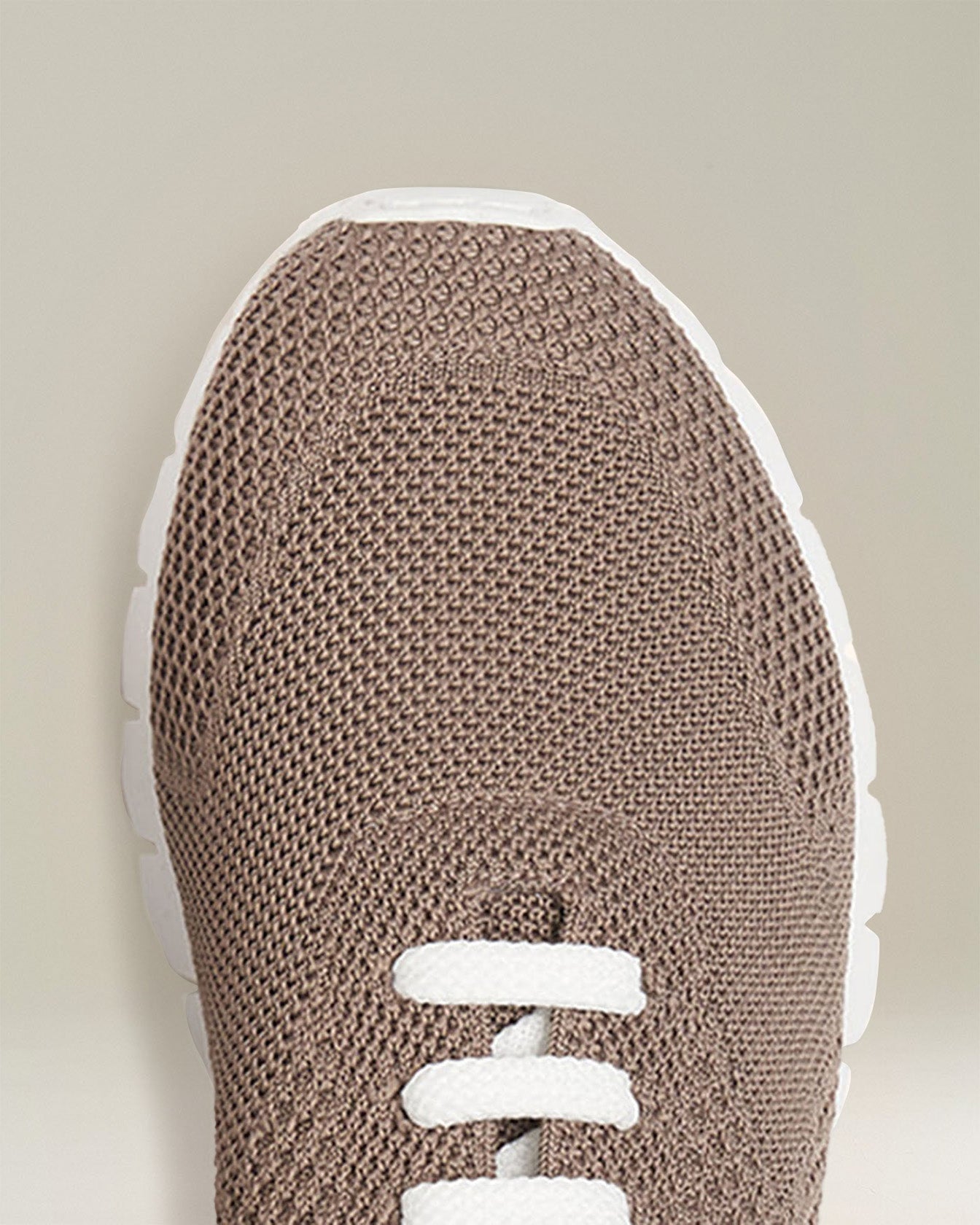 Kiton Fits Sneakers Cotone Strick Tortora weiße Sohle