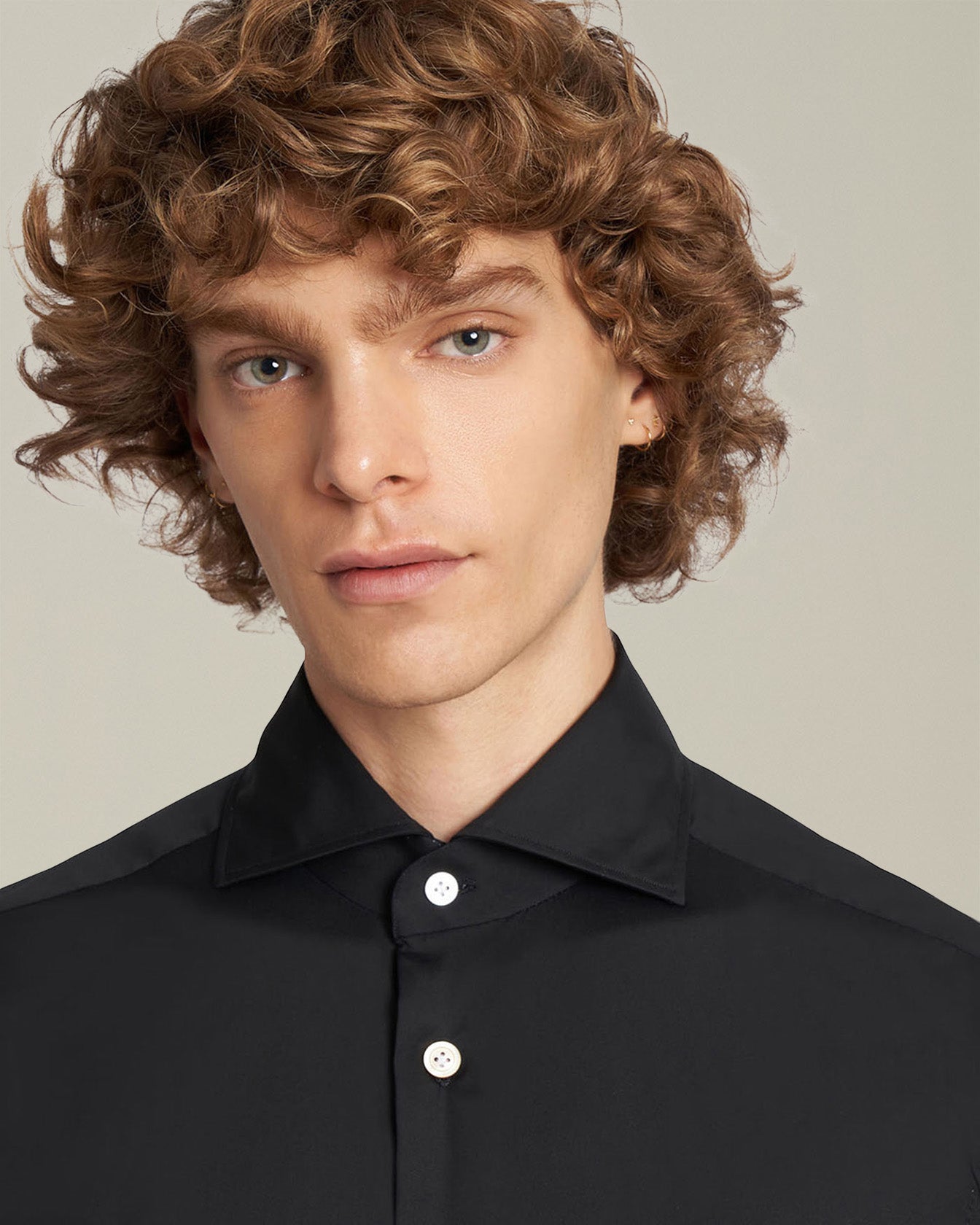 Kiton Hemd Baumwolle schwarz Herrenhemd