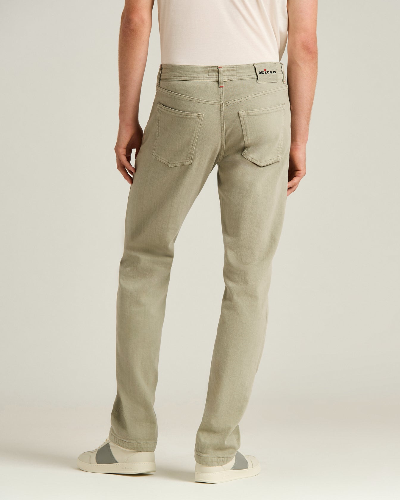 Kiton Five-Pocket Hose Stretch-Baumwolle grau 34