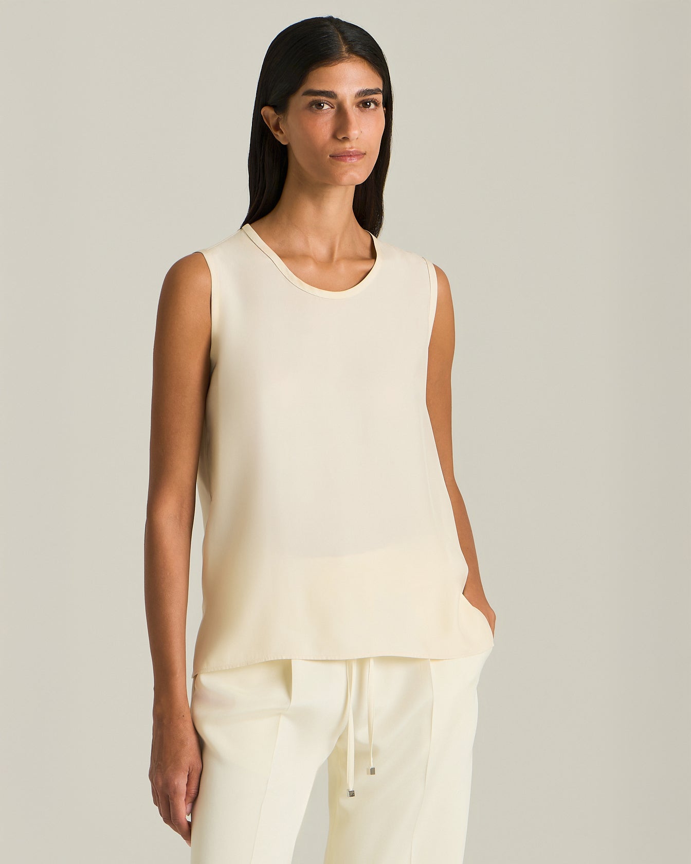 Kiton Top in Seta Seidentop Damen Seide schwarz
