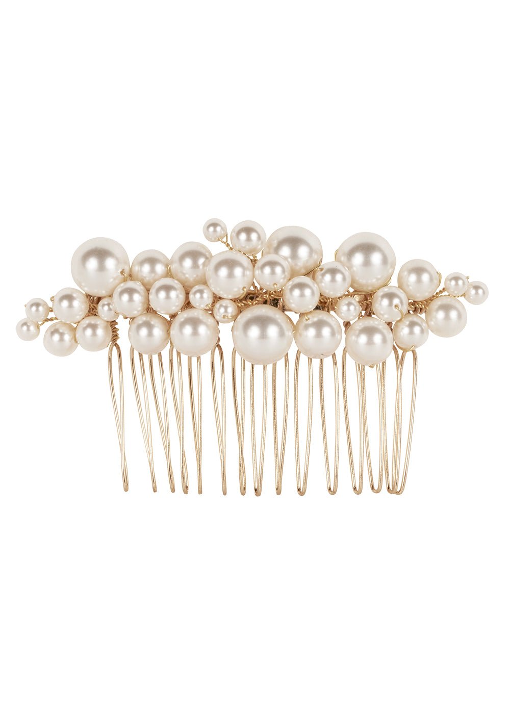 Elizabeth Bower Bubble Braut Haarkamm Perlen Rhodium
